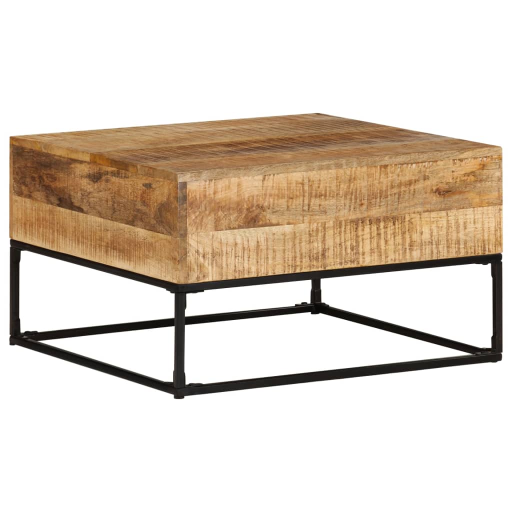 vidaXL Salontafel 68x68x41 cm ruw mangohout