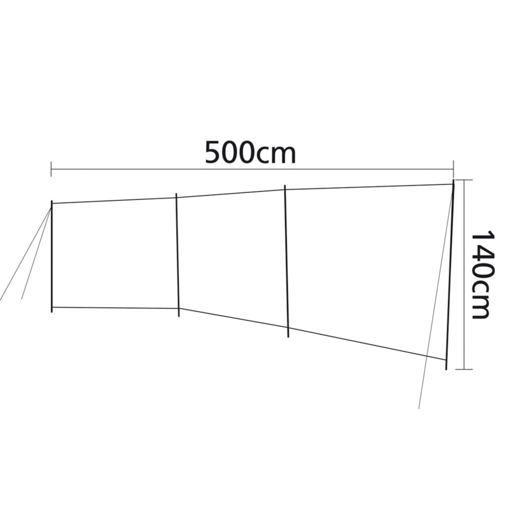 Bo-Camp Windscherm met raam Dennis 500x140 cm grijs