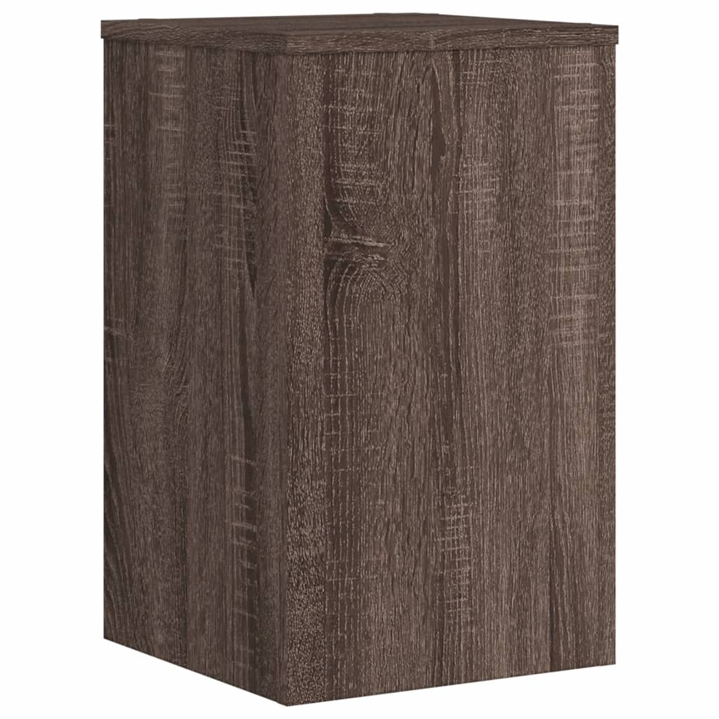 vidaXL Plantenstandaards 2 st 30x30x50 cm bewerkt hout bruin eiken