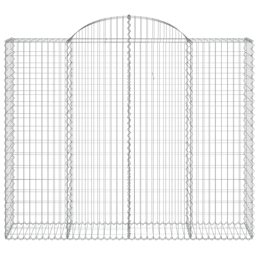 vidaXL Schanskorven 2 st gewelfd 200x50x160/180 cm ijzer