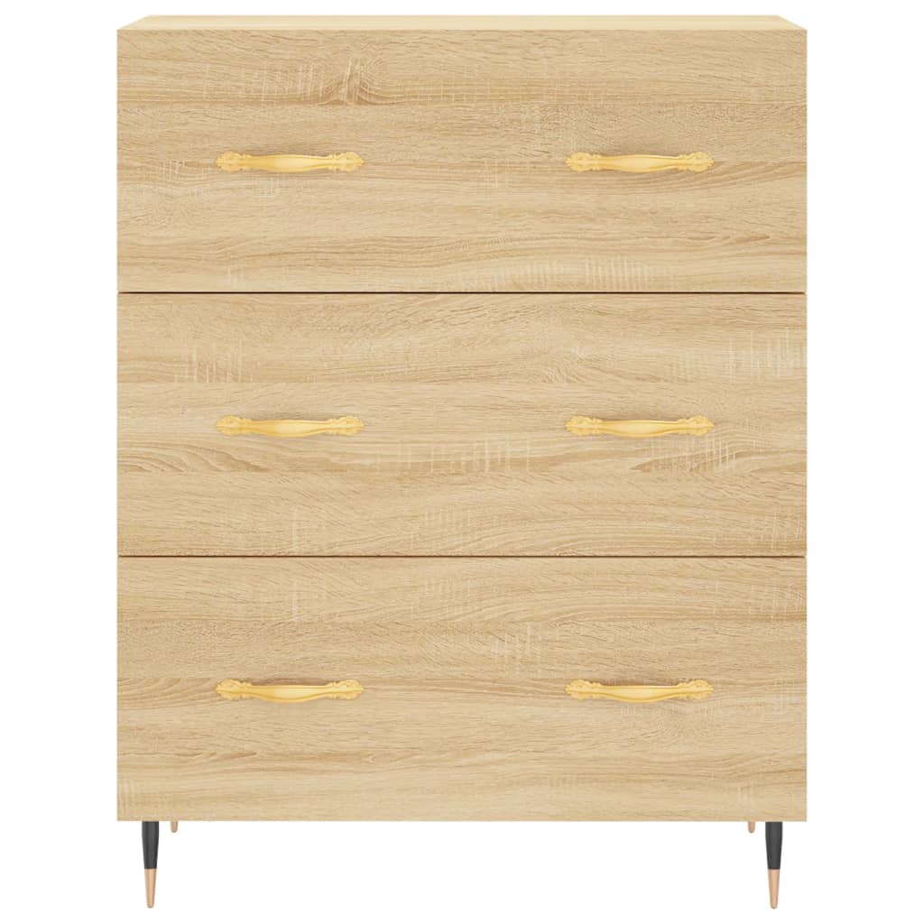 vidaXL Dressoir 69,5x34x90 cm bewerkt hout sonoma eikenkleurig