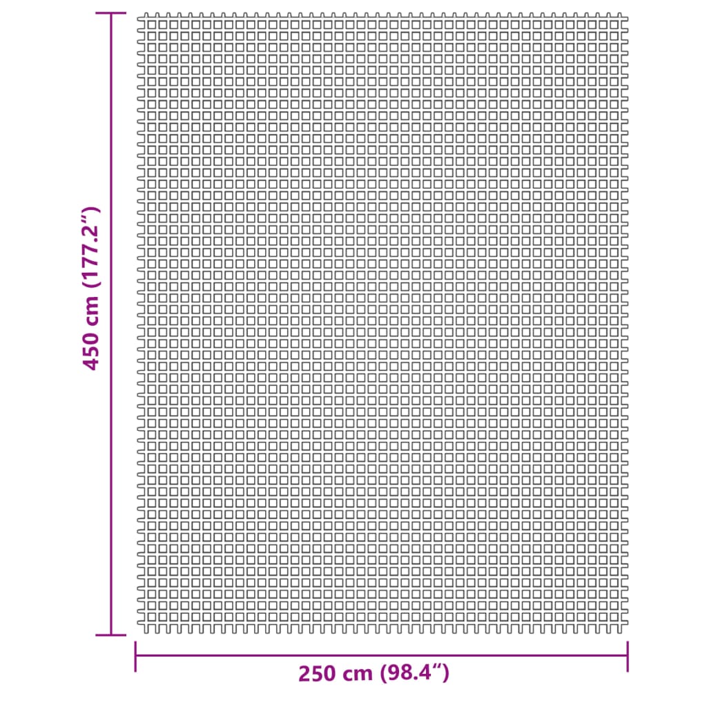 vidaXL Kampeerkleed 4,5x2,5 m lichtgrijs