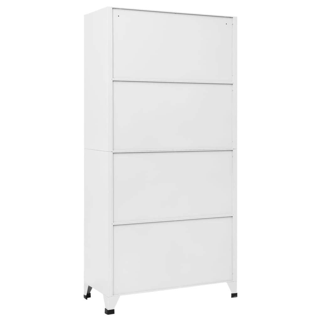 vidaXL Lockerkast 90x40x180 cm staal lichtgrijs en donkergrijs