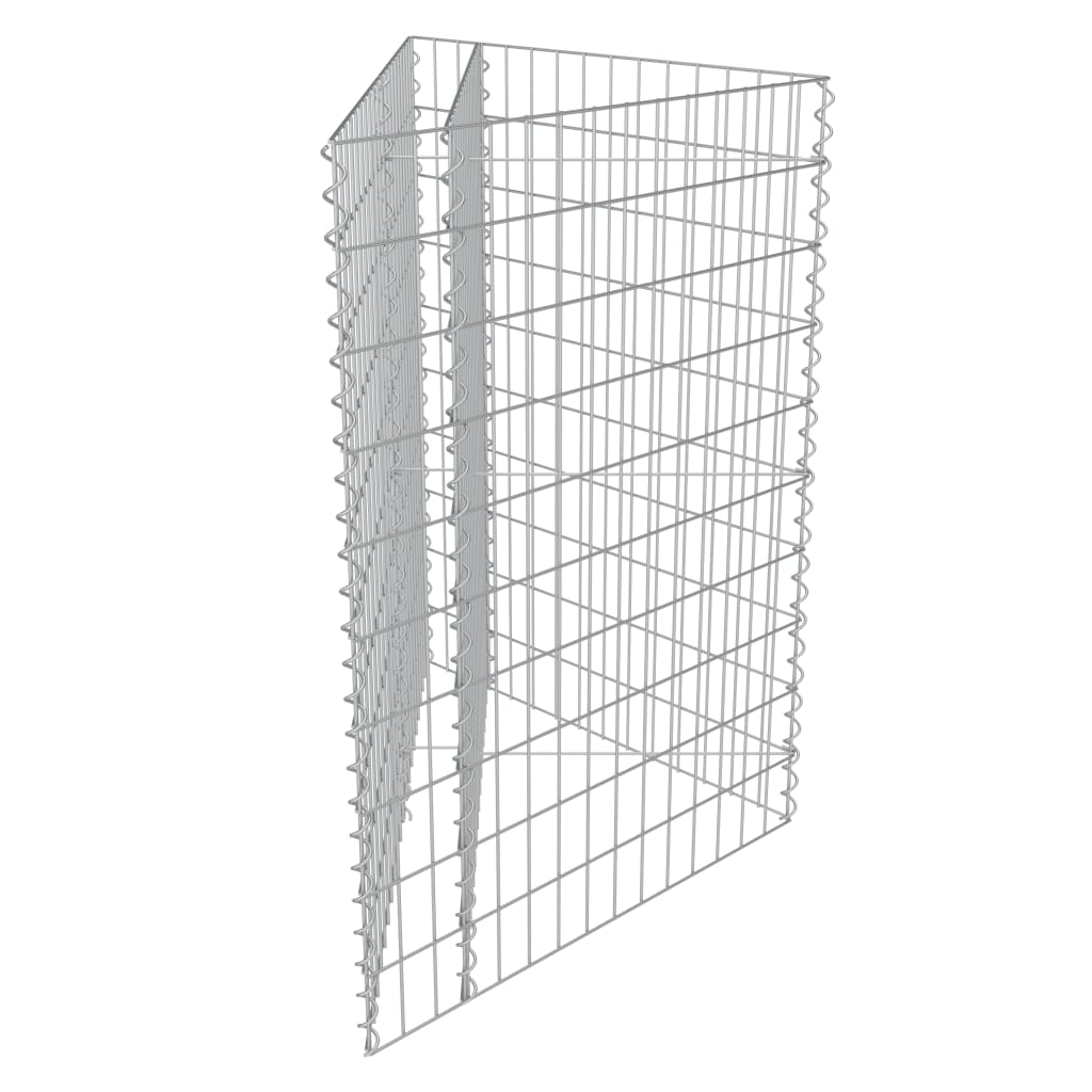 vidaXL Gabion plantenbak verhoogd 75x75x100 cm gegalvaniseerd staal