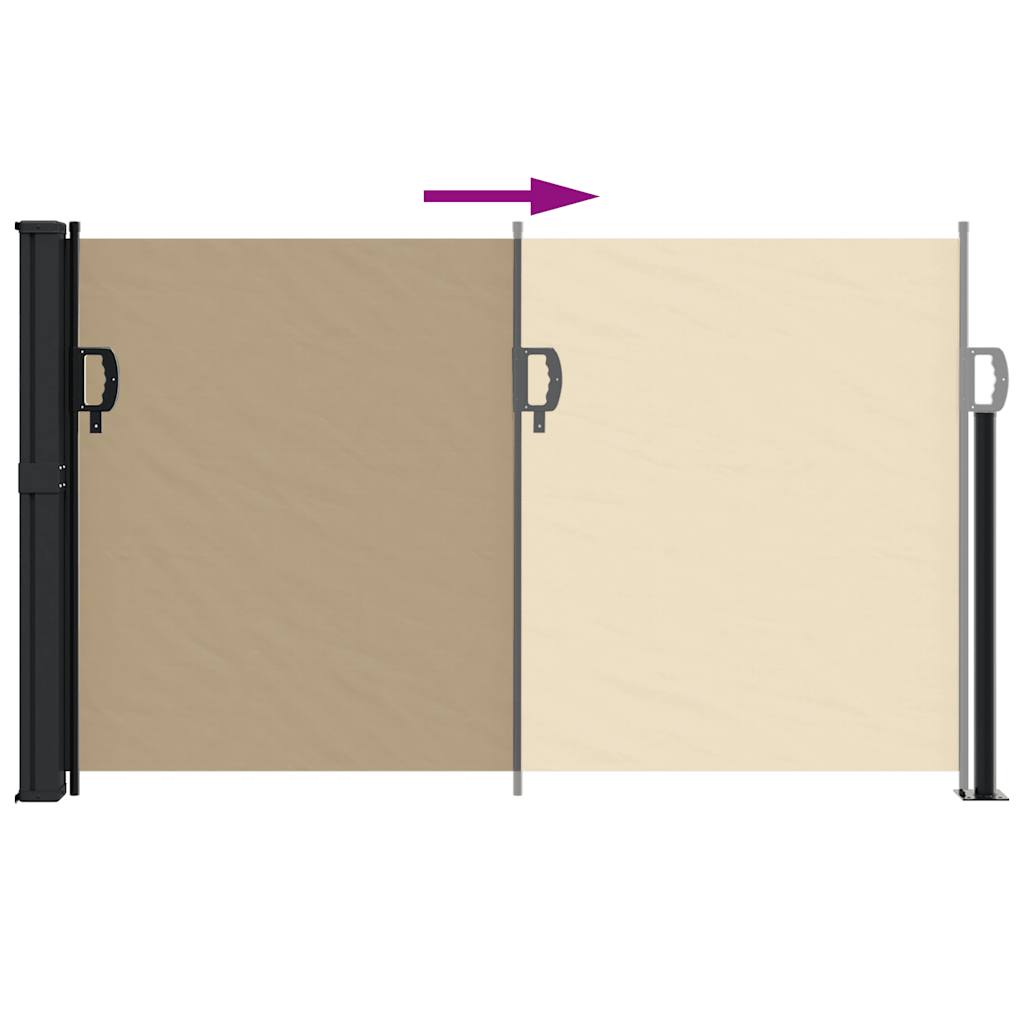 vidaXL Windscherm uittrekbaar 117x300 cm beige