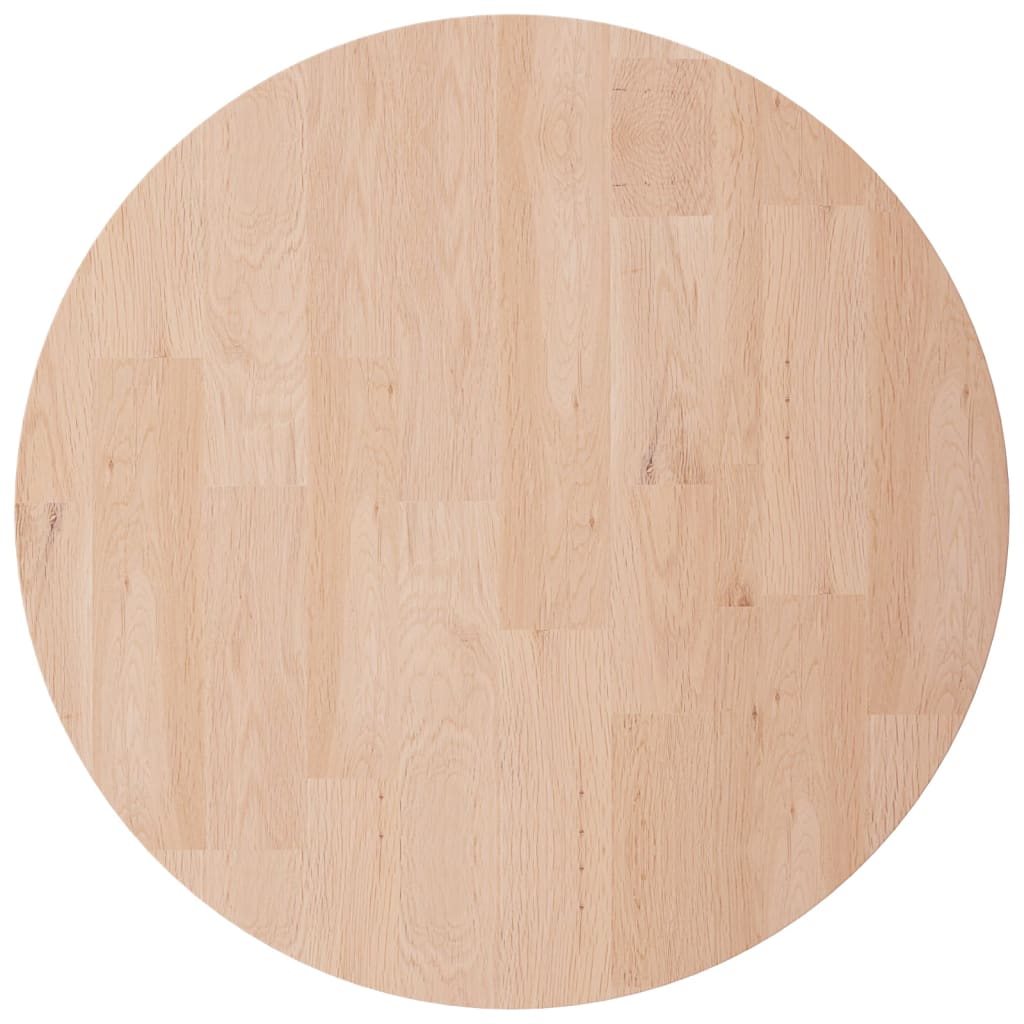 vidaXL Tafelblad rond Ø30x2,5 cm onbehandeld massief eikenhout