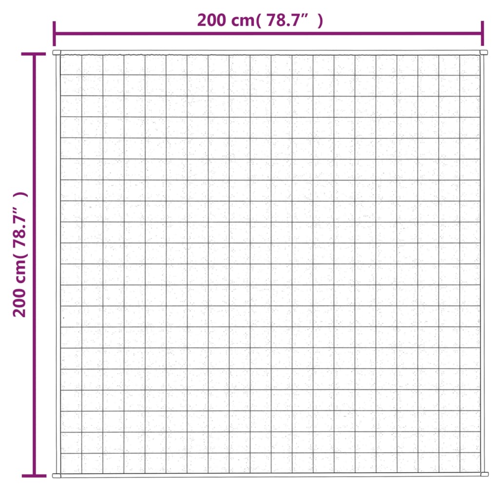 vidaXL Verzwaringsdeken 200x200 cm 13 kg stof lichtcrèmekleurig