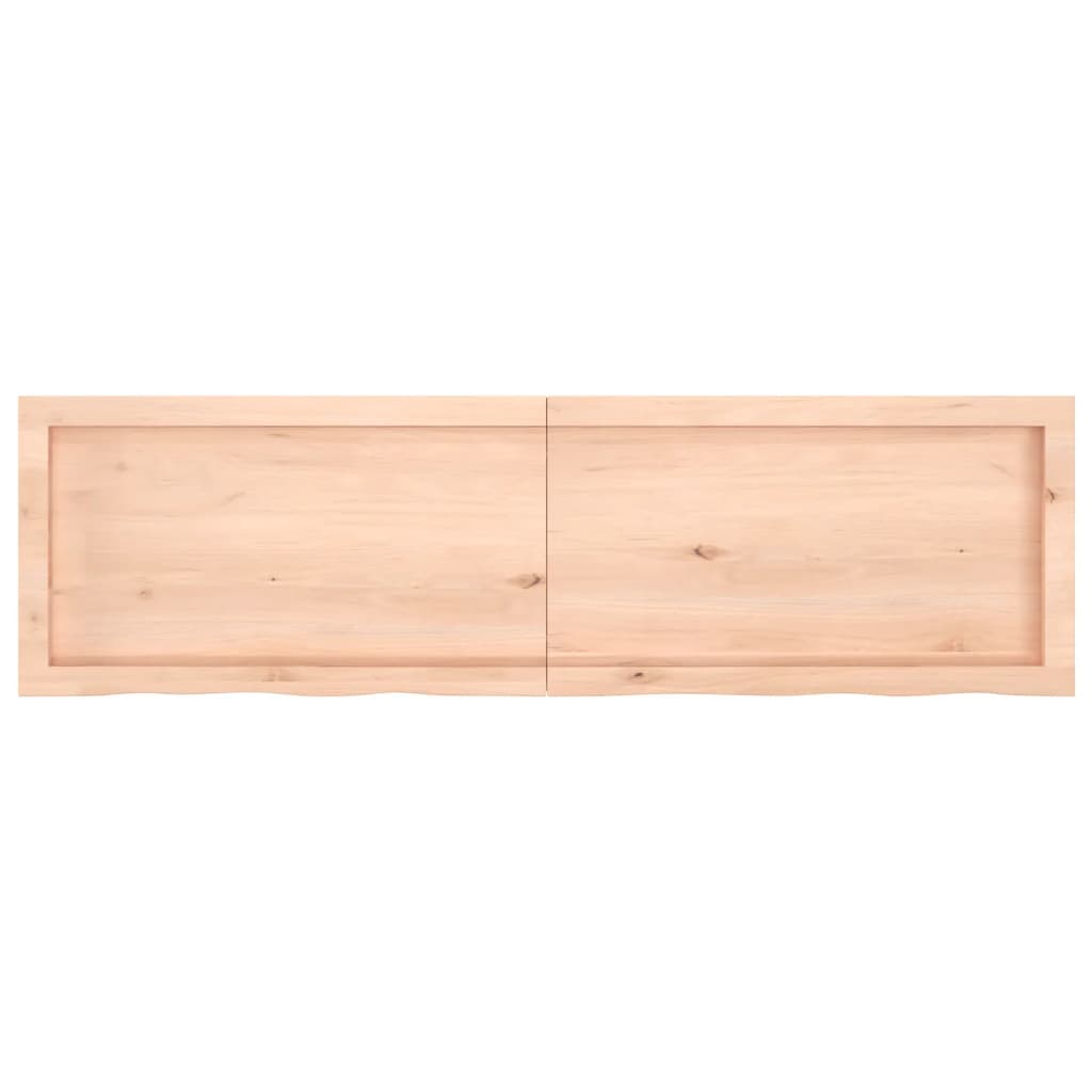 vidaXL Tafelblad 140x40x(2-4) cm onbehandeld massief eikenhout