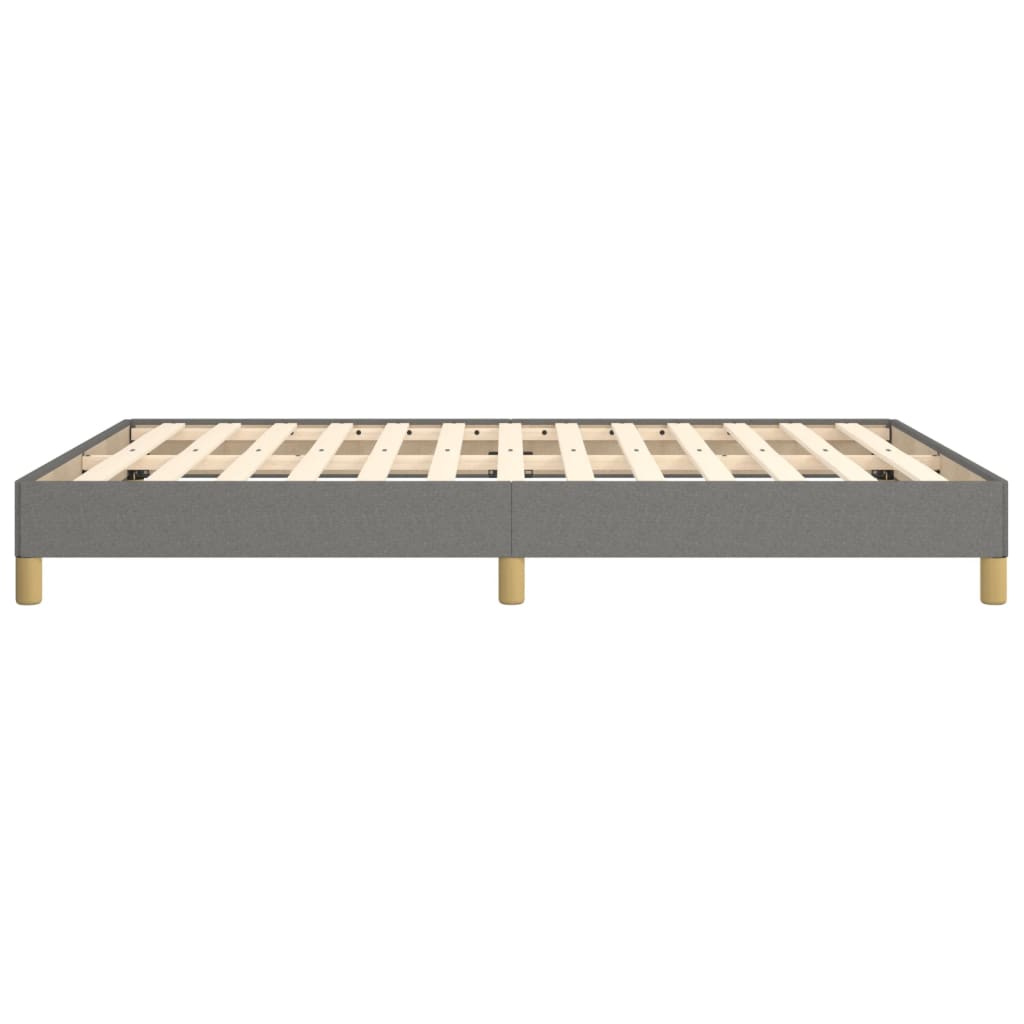 vidaXL Bedframe zonder matras stof donkergrijs 140x200 cm