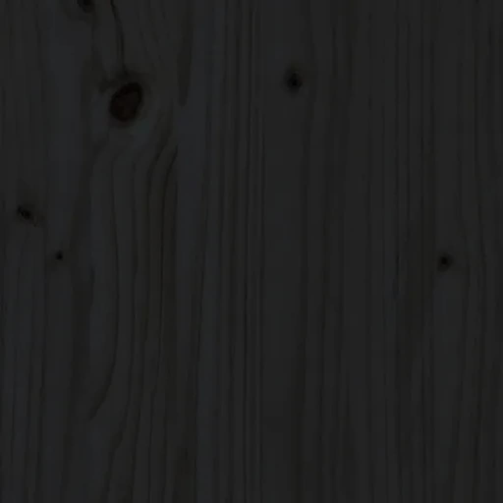 vidaXL Dressoir 104,5x34x80 cm massief grenenhout zwart