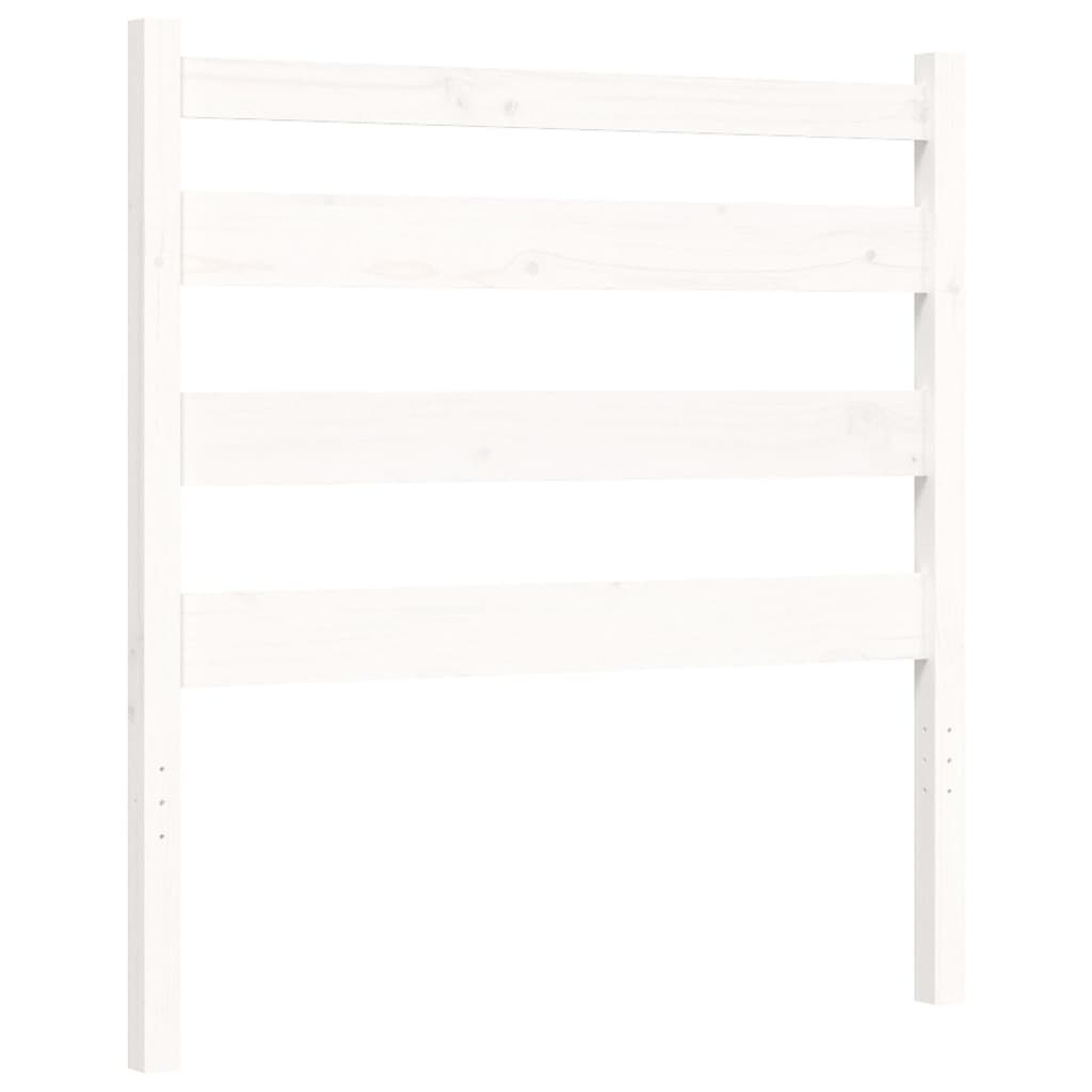 vidaXL Bedframe met hoofdbord massief hout wit 90x190 cm