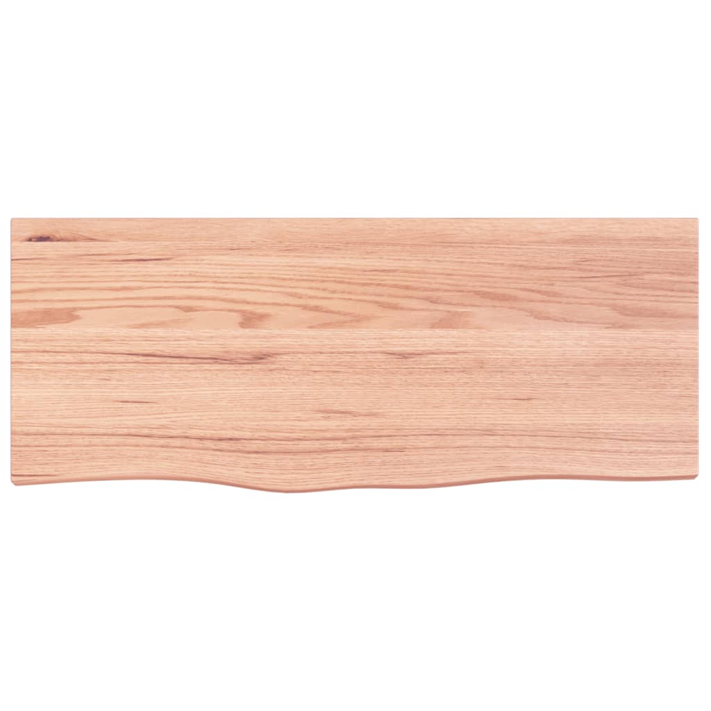 vidaXL Tafelblad 100x40x(2-6)cm behandeld massief eikenhout lichtbruin