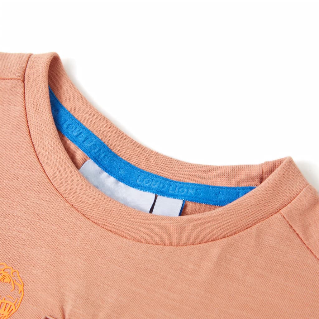 Kindershirt met korte mouwen 128 lichtoranje