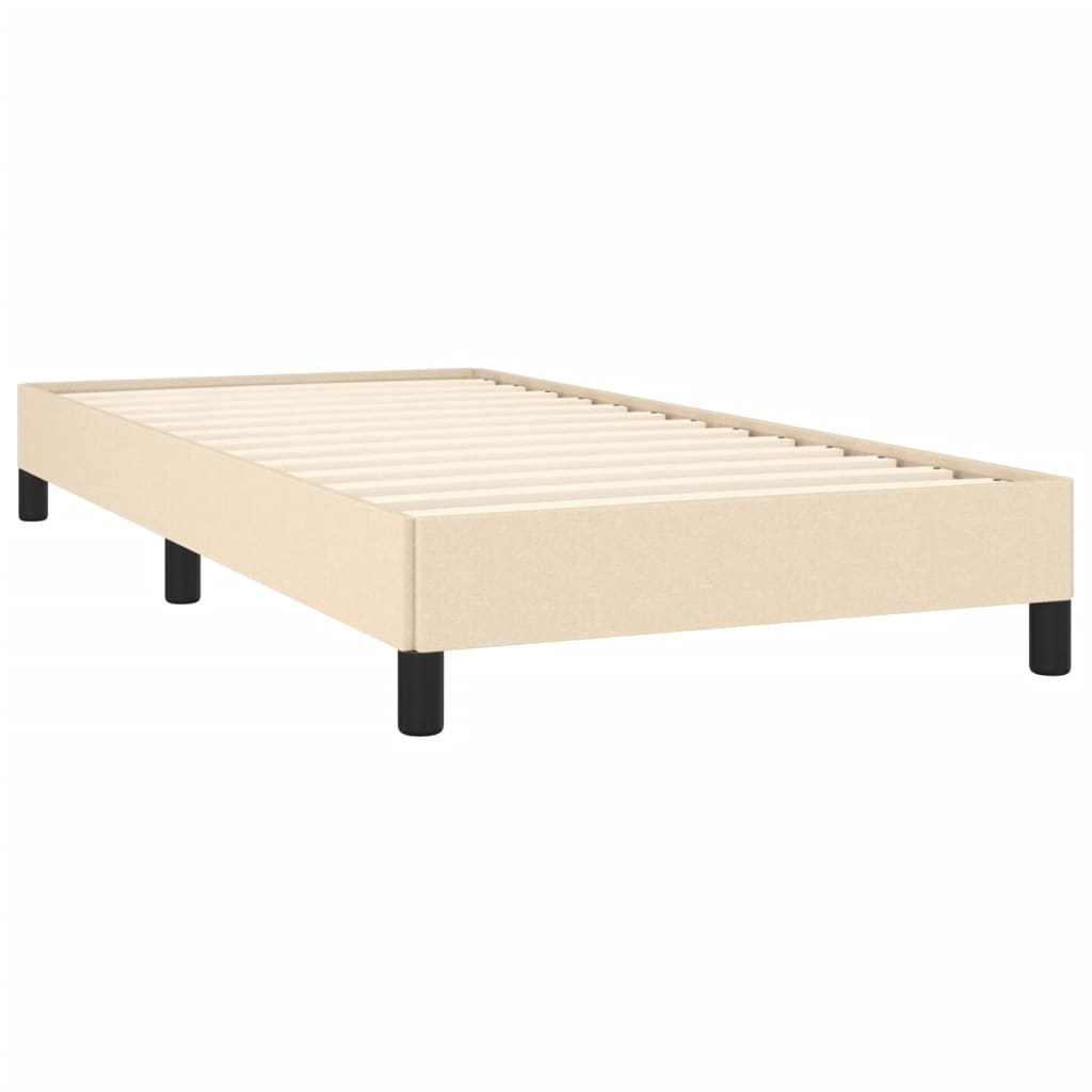 vidaXL Bedframe stof crèmekleurig 90x190 cm