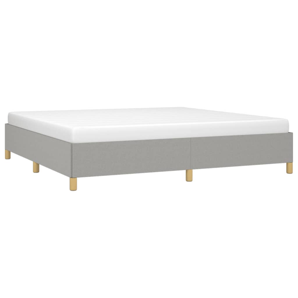 vidaXL Bedframe zonder matras stof lichtgrijs 200x200 cm