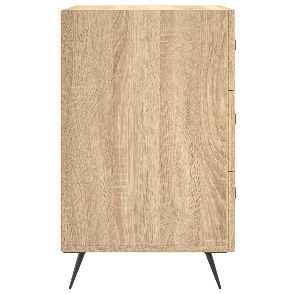 vidaXL Nachtkastje 40x40x66 cm bewerkt hout sonoma eikenkleurig