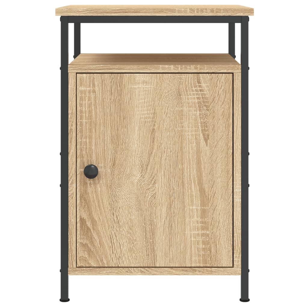 vidaXL Nachtkastjes 2 st 40x42x60 cm bewerkt hout sonoma eikenkleurig