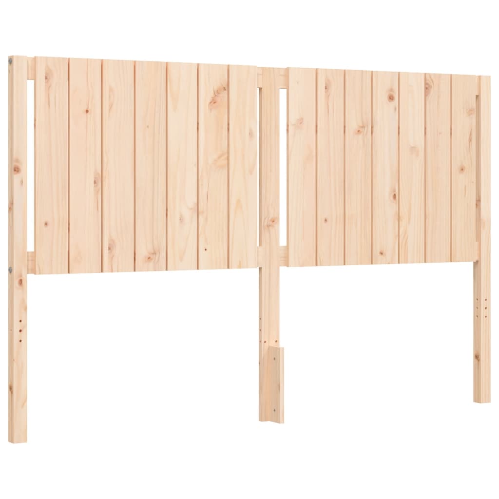 vidaXL Bedframe met hoofdbord massief hout 160x200 cm