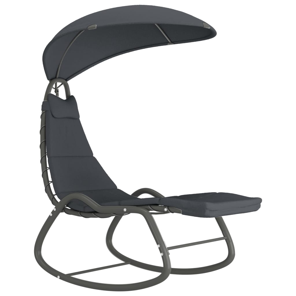 Tuinschommelstoel 160x80x195 cm grijs | vidaXL.nl