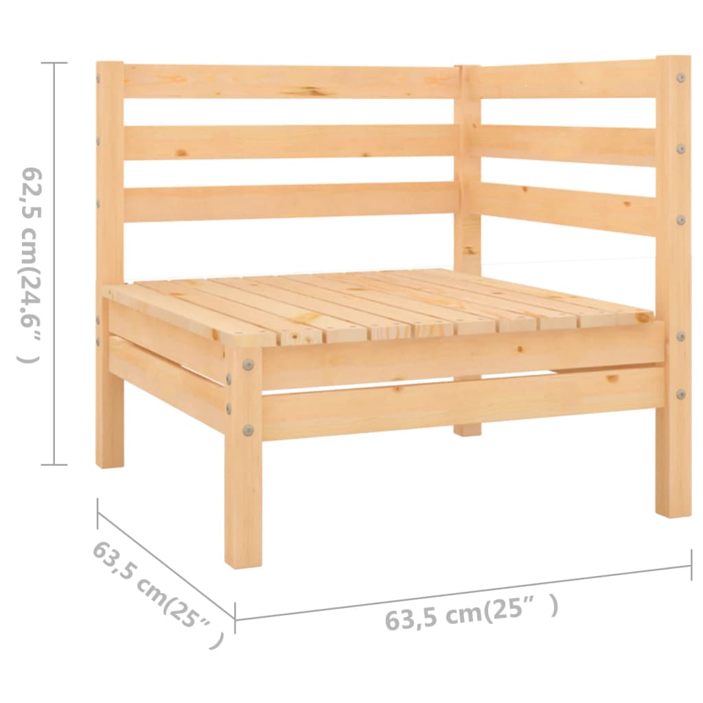 vidaXL 5-delige Loungeset massief grenenhout