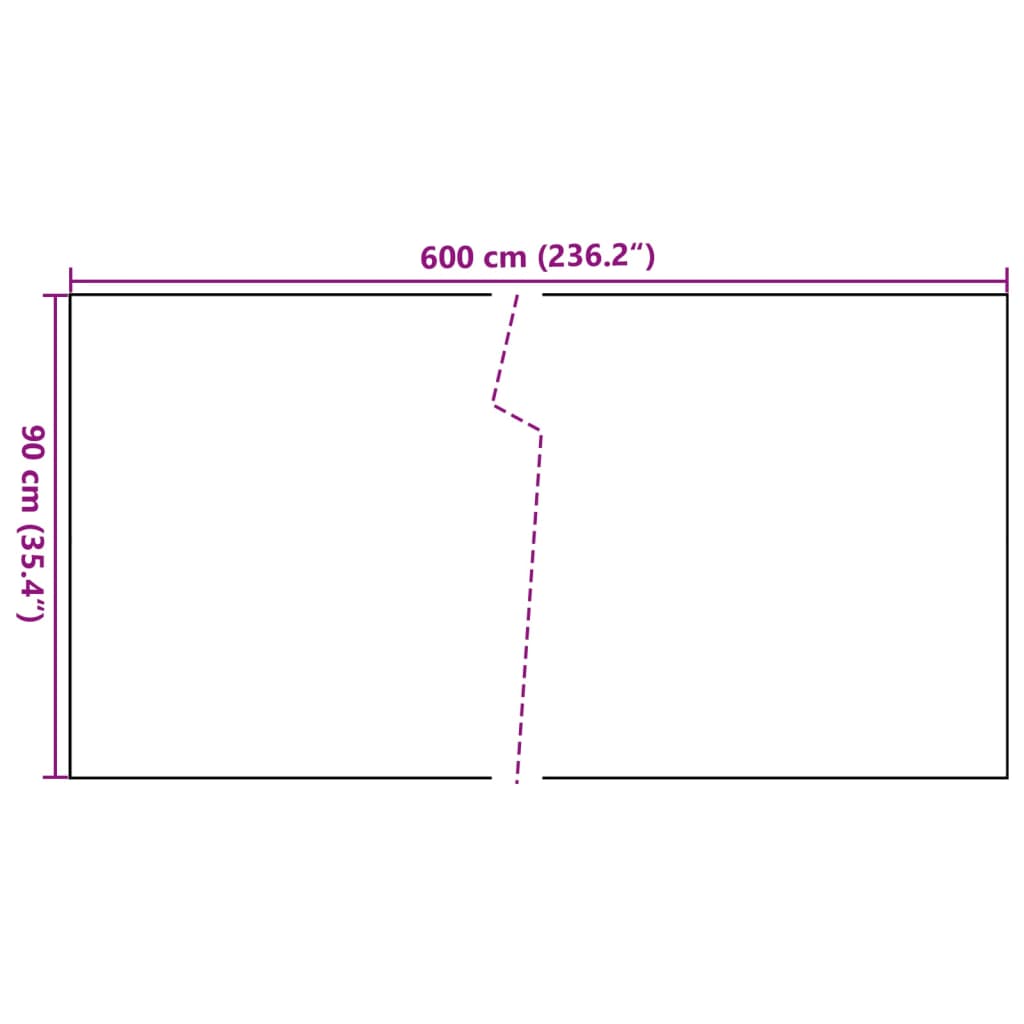 vidaXL Balkonscherm 600x90 cm poly rattan antracietkleurig