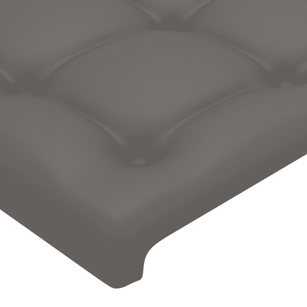 vidaXL Boxspring met matras kunstleer grijs 90x200 cm