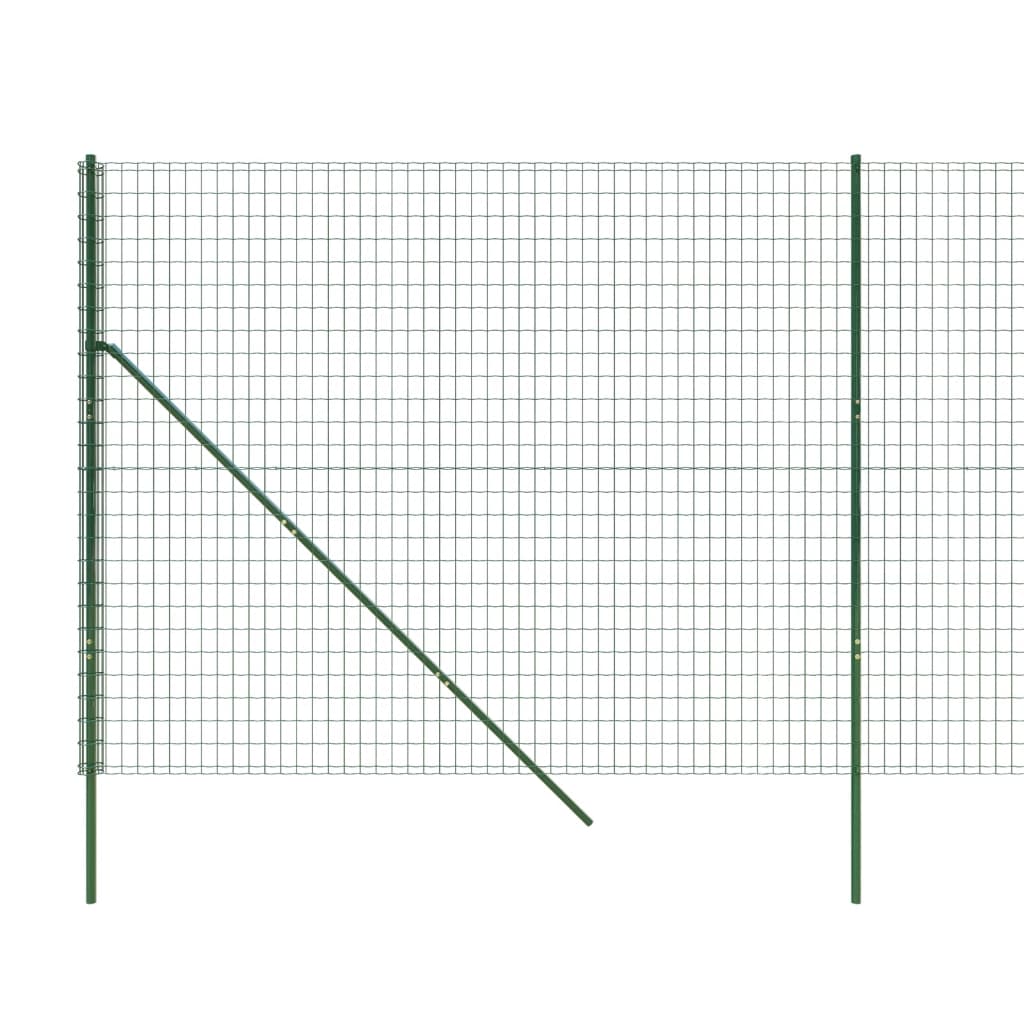 vidaXL Draadgaashek 2x10 m gegalvaniseerd staal groen