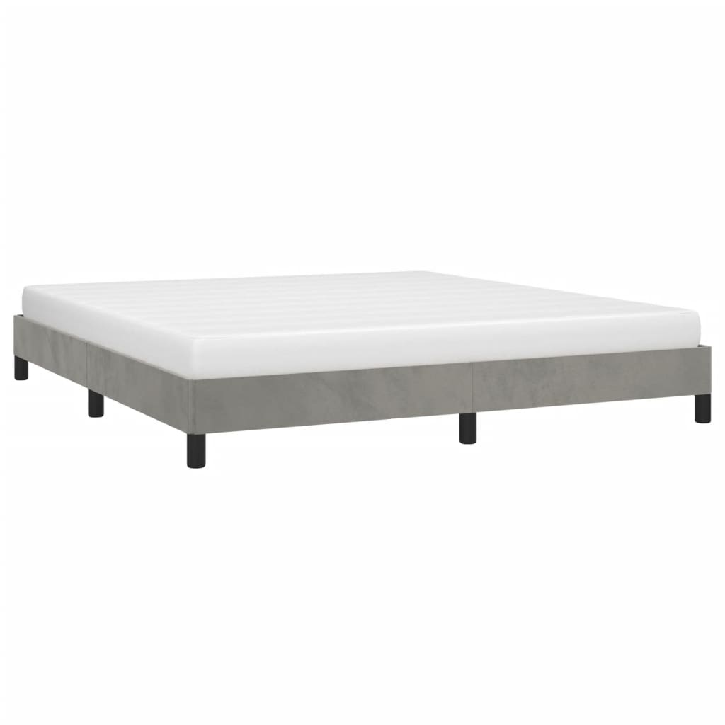 vidaXL Bedframe fluweel lichtgrijs 180x200 cm