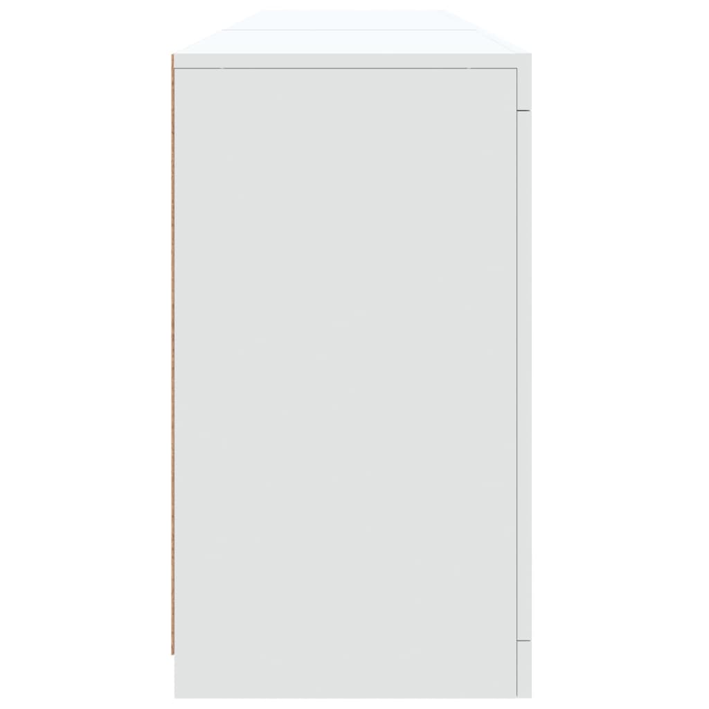 vidaXL Dressoir met LED-verlichting 162x37x67 cm wit