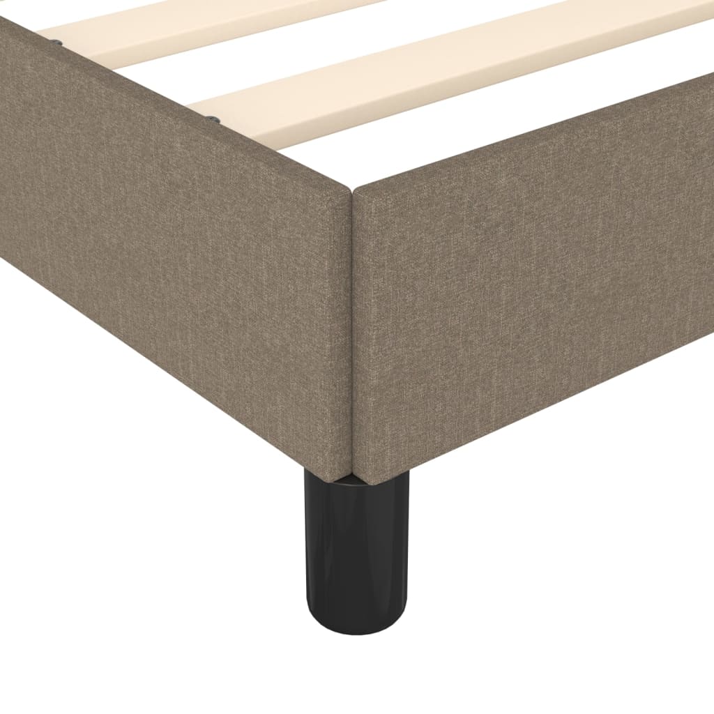 vidaXL Bedframe zonder matras stof taupe 140x190 cm