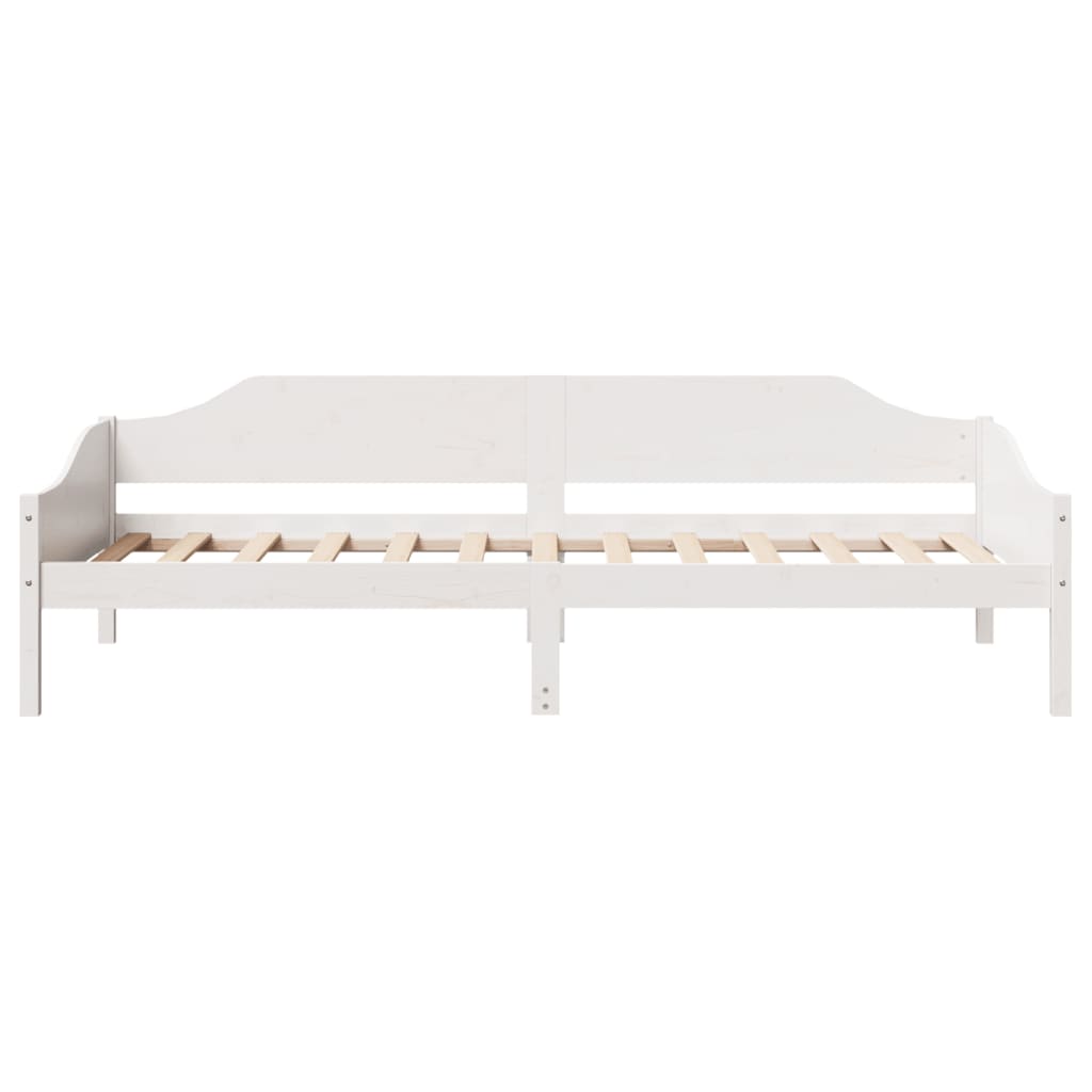 vidaXL Bedframe zonder matras massief grenenhout wit 90x200 cm