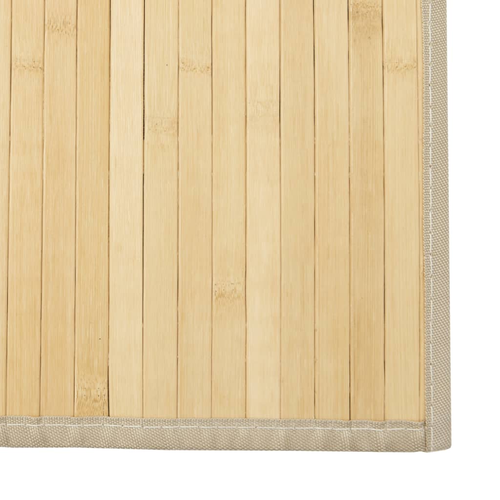 vidaXL Vloerkleed rechthoekig 100x400 cm bamboe lichtnaturel