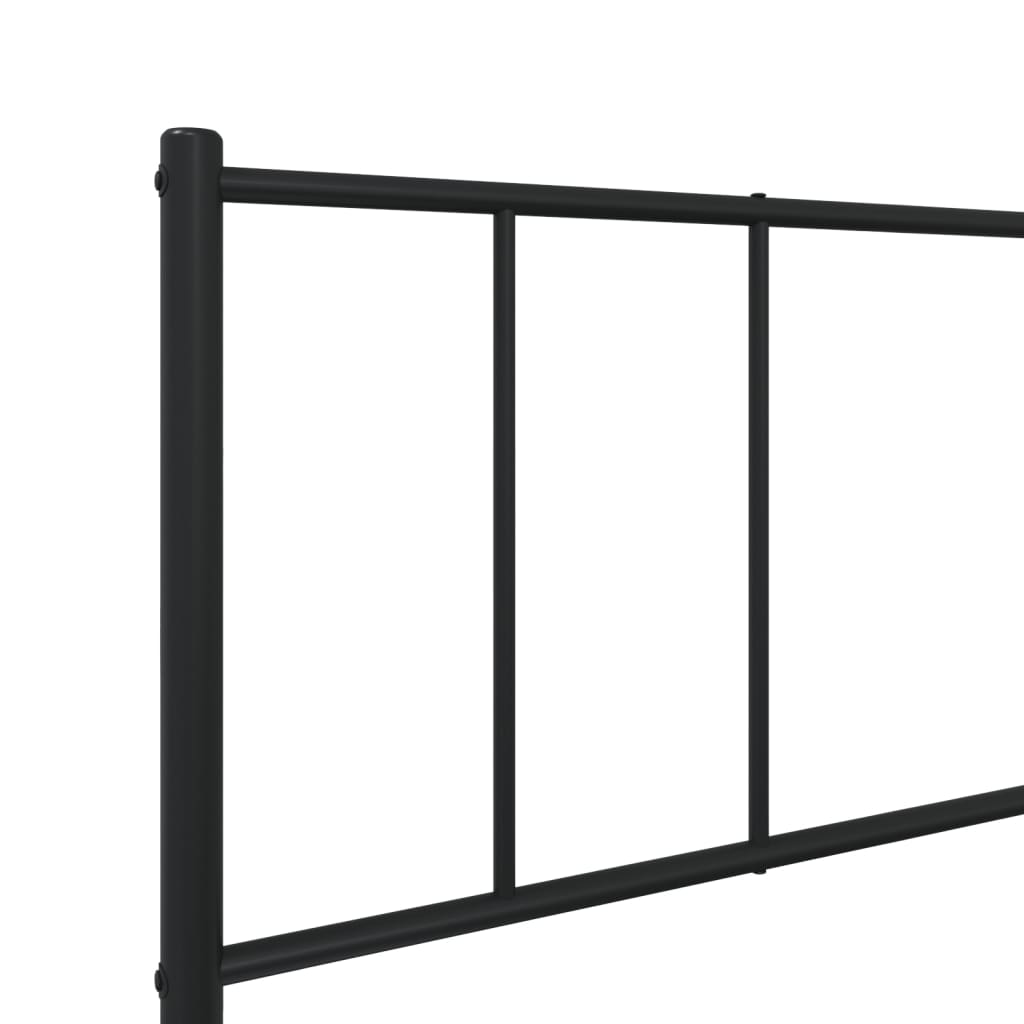 vidaXL Bedframe met hoofd- en voeteneinde metaal zwart 100x190 cm