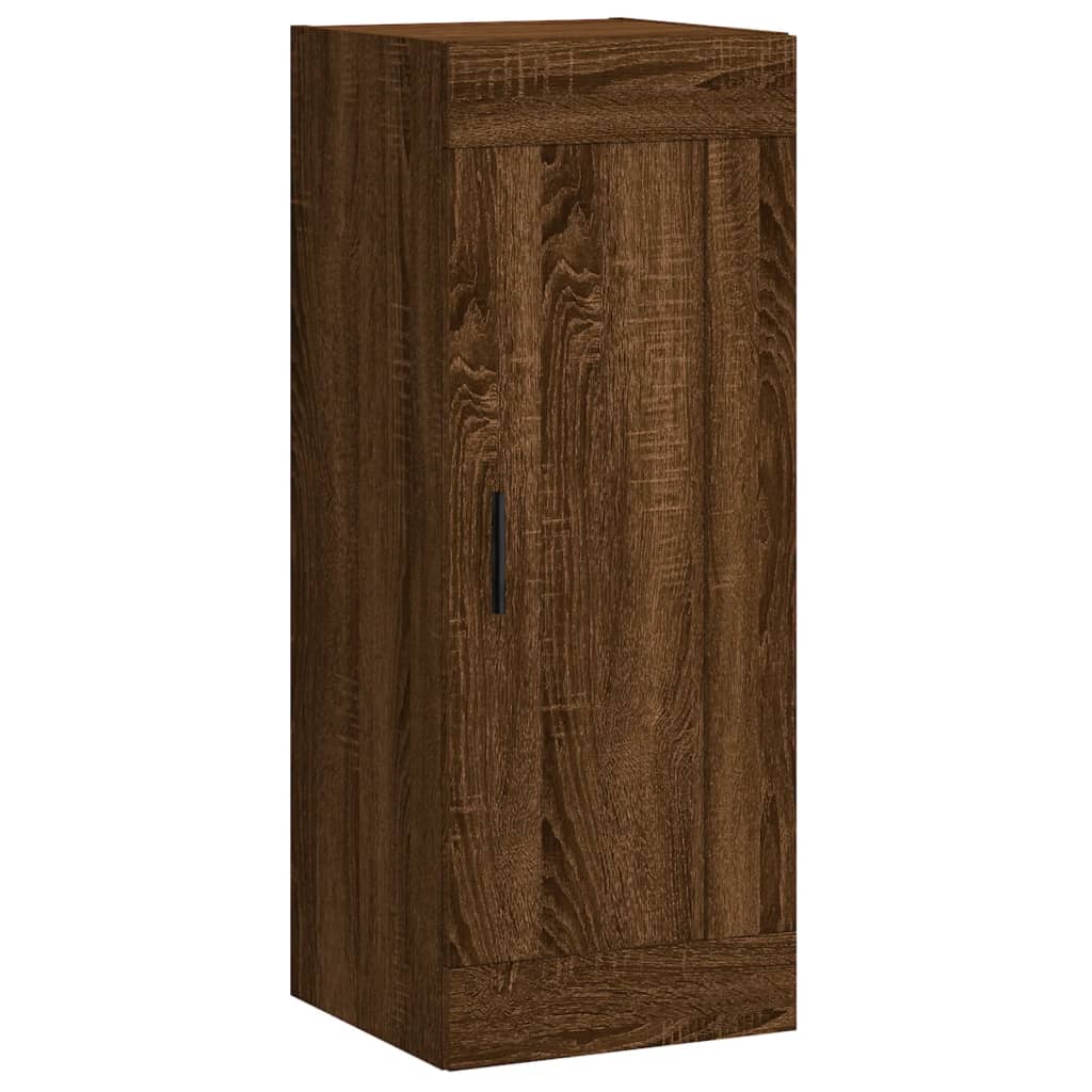 vidaXL Hoge kast 34,5x34x180 cm bewerkt hout bruin eikenkleur