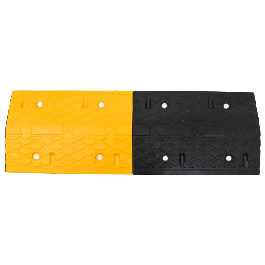 vidaXL Verkeersdrempel 97x32,5x4 rubber geel en zwart