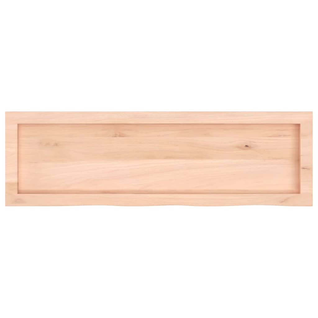 vidaXL Wandschap 100x30x(2-6) cm onbehandeld massief eikenhout