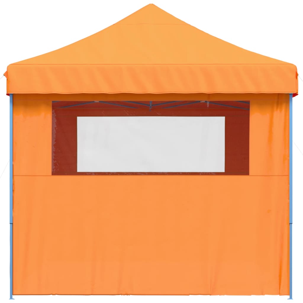 vidaXL Partytent inklapbaar pop-up met 4 zijwanden oranje