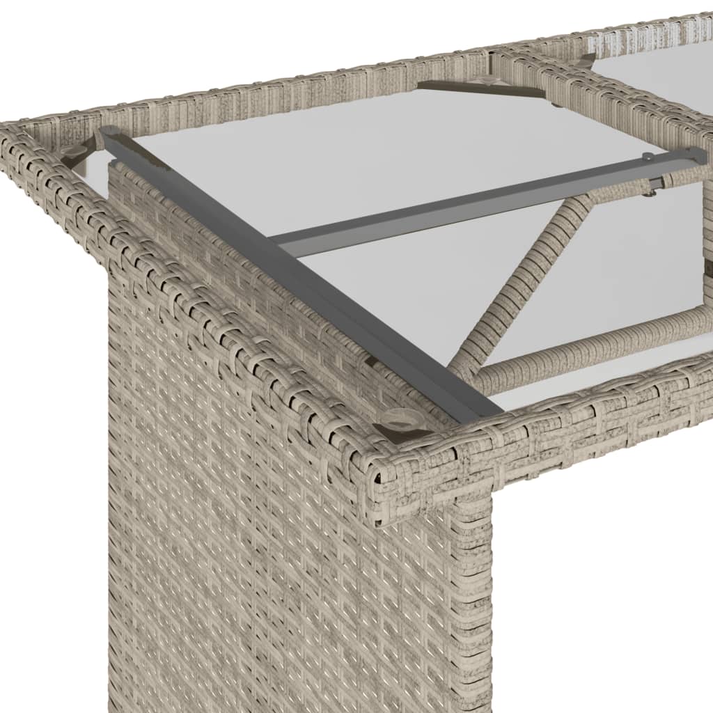 vidaXL 2-delige Tuinset met kussens poly rattan lichtgrijs