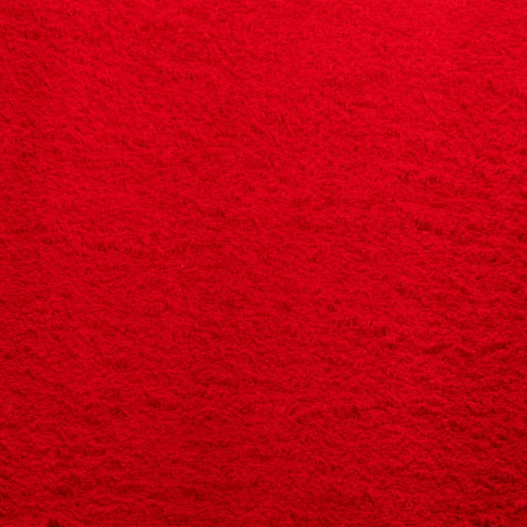 vidaXL Vloerkleed HUARTE laagpolig zacht wasbaar 80x150 cm rood