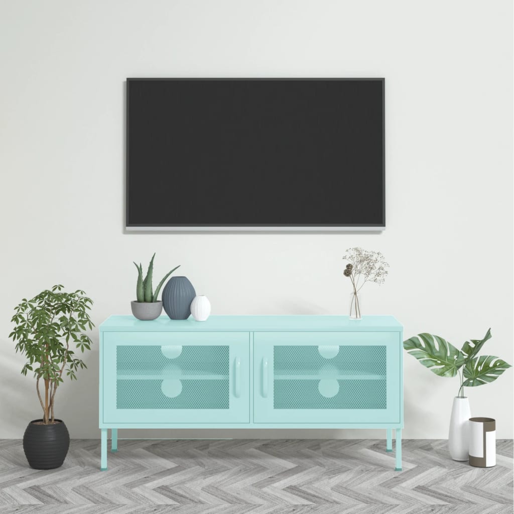 vidaXL Tv-meubel 105x35x50 cm staal mintkleurig