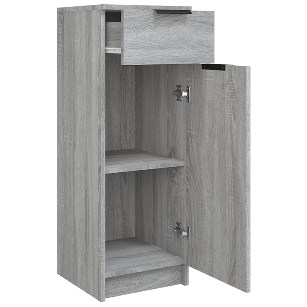 vidaXL Badkamerkast 32x34x90 cm bewerkt hout grijs sonoma eikenkleurig