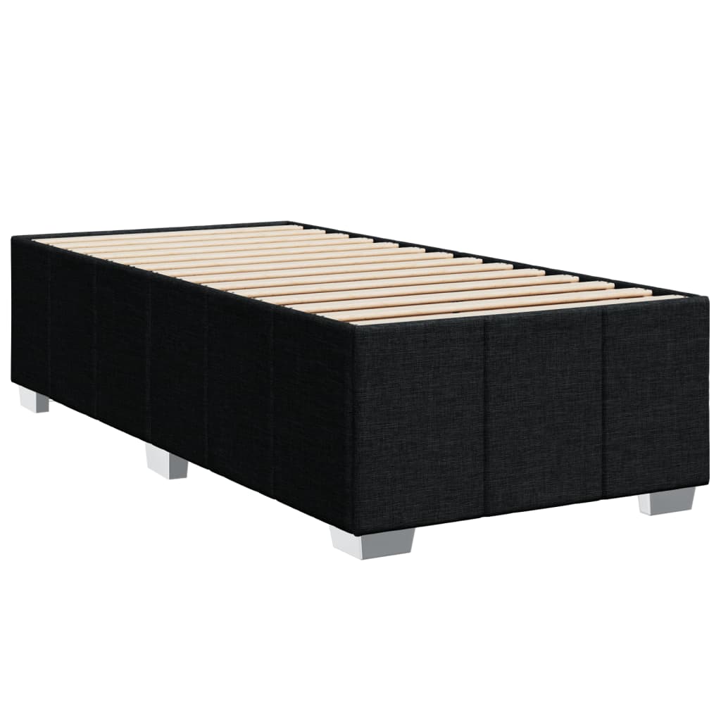 vidaXL Boxspring met matras stof zwart 80x200 cm