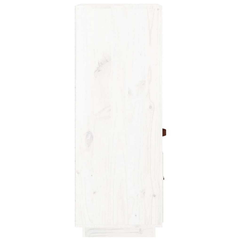 vidaXL Hoge kast 34x40x108,5 cm massief grenenhout wit