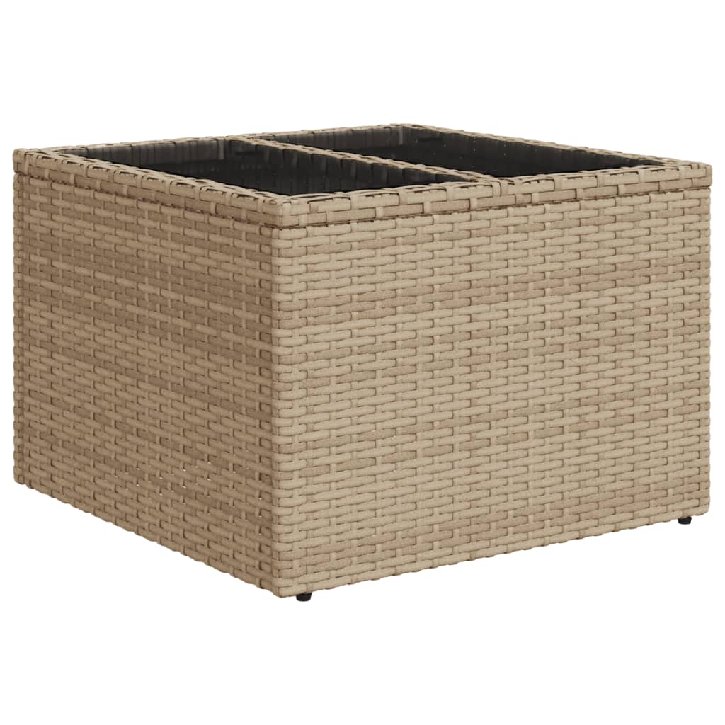 vidaXL 5-delige Loungeset met kussens poly rattan beige