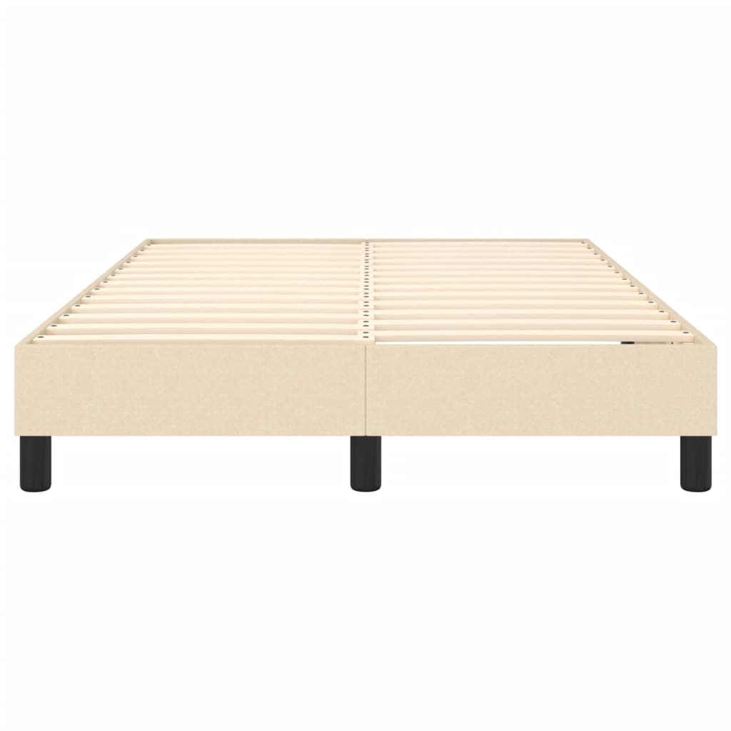 vidaXL Bedframe zonder matras 120x200 cm stof crèmekleurig