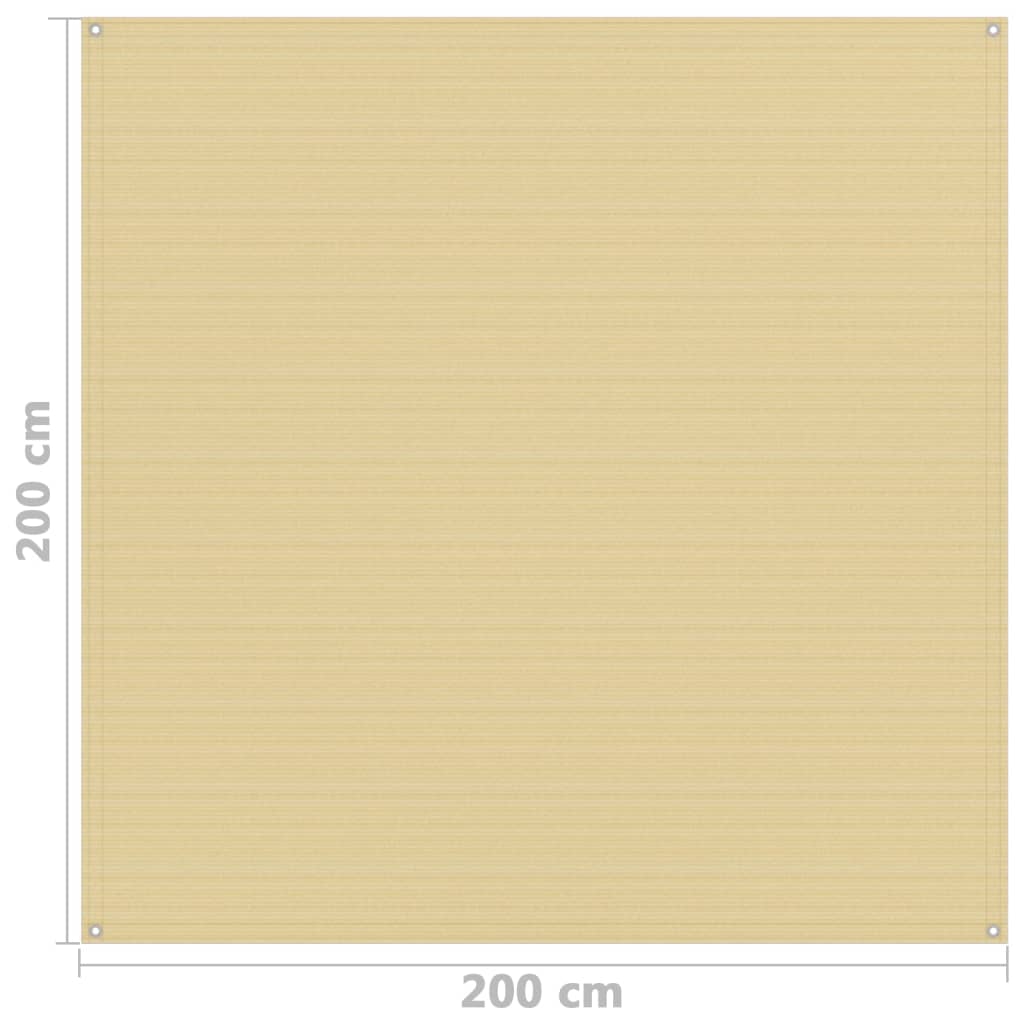 vidaXL Tenttapijt 200x200 cm beige