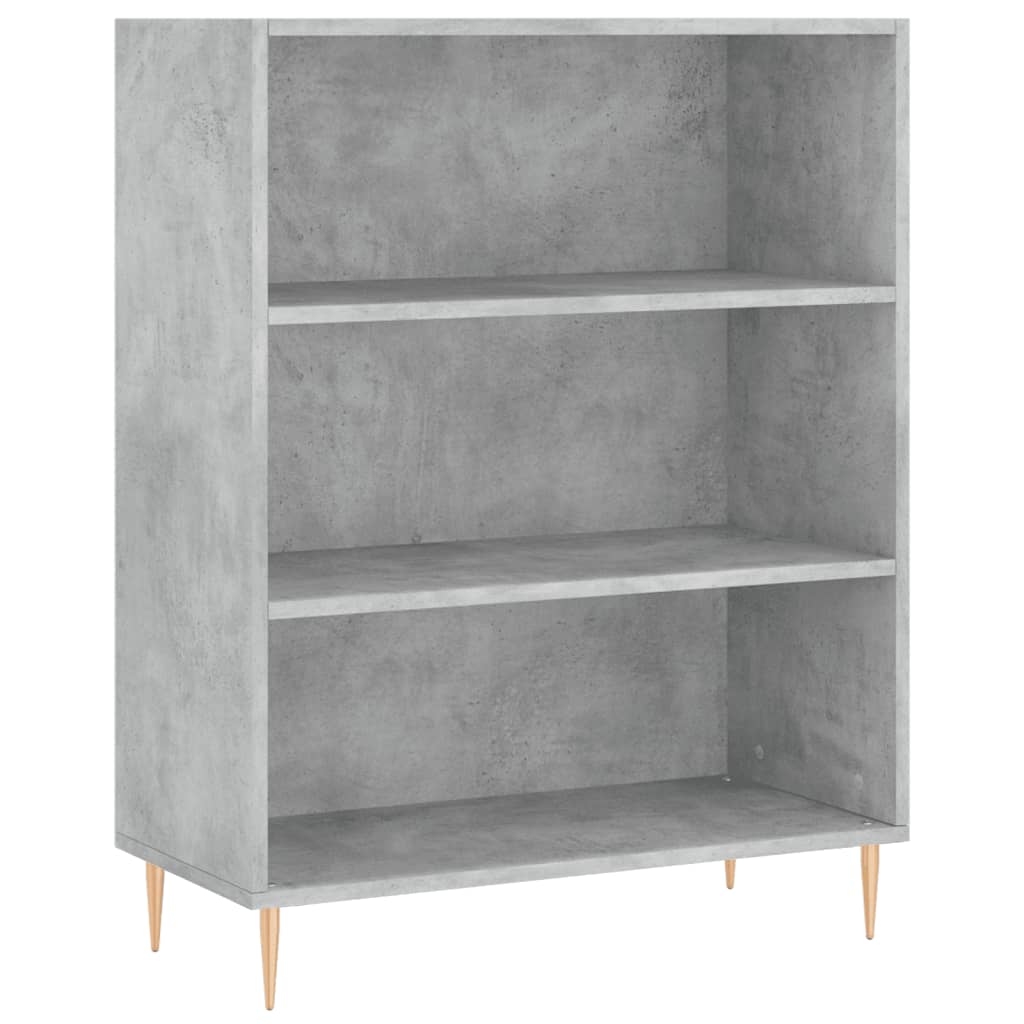 vidaXL Boekenkast 69,5x32,5x90 cm bewerkt hout betongrijs