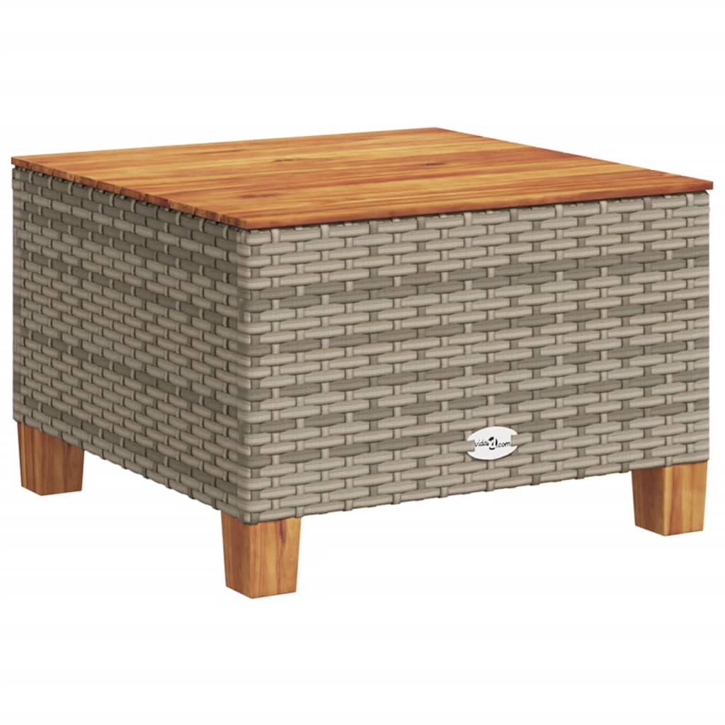 vidaXL 11-delige Loungeset met kussens poly rattan grijs