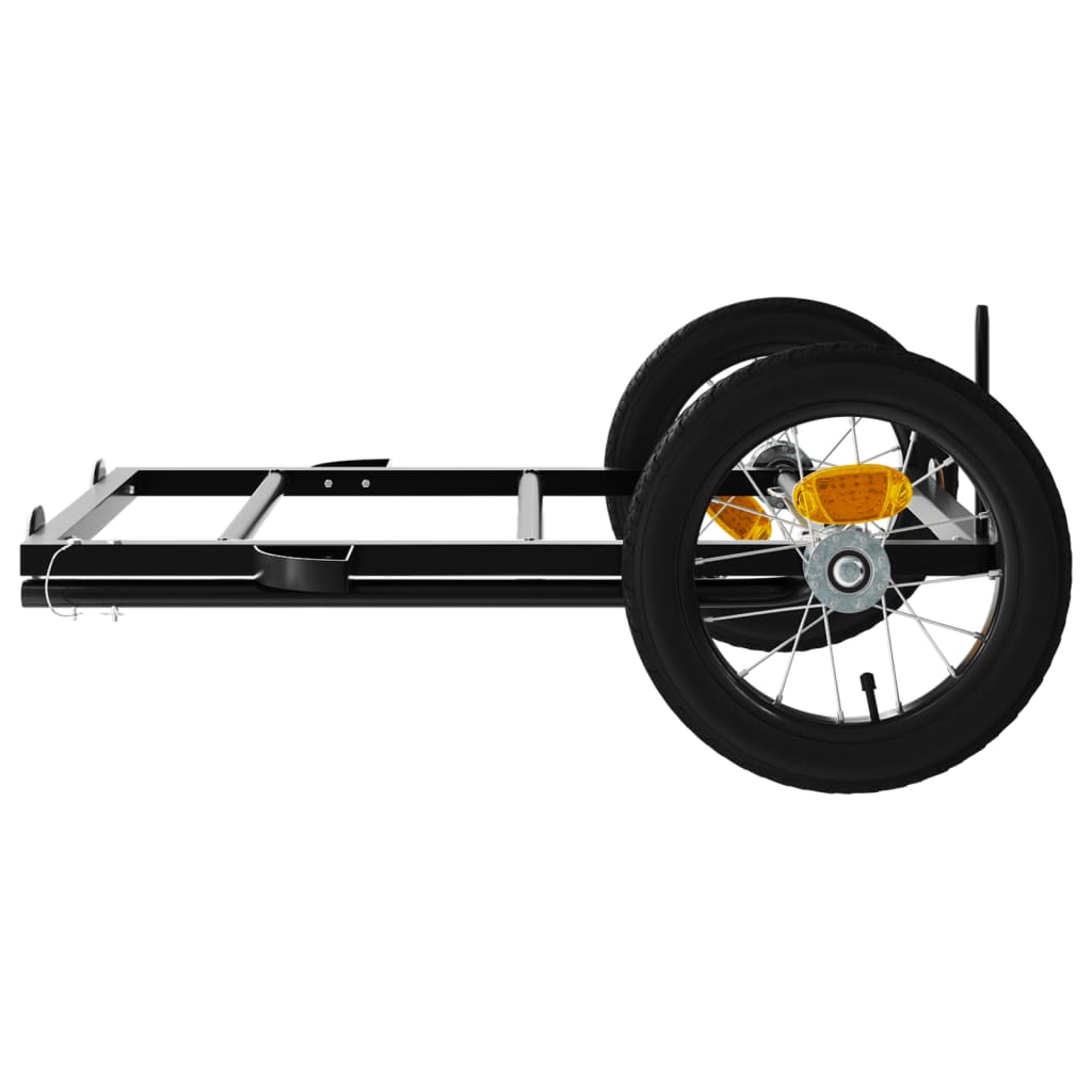 vidaXL Fietstrailer 122x53x28 cm ijzer zwart