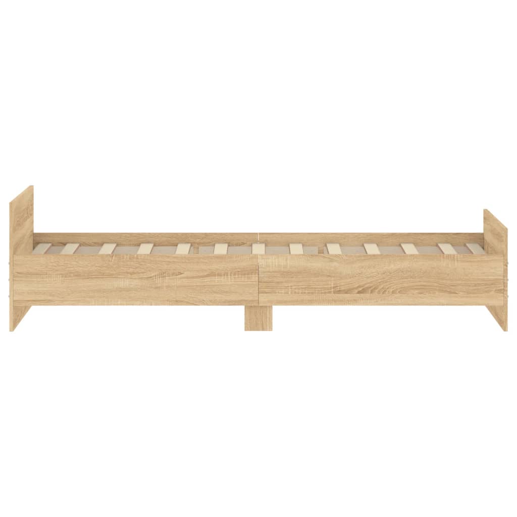 vidaXL Bedframe zonder matras hout sonoma eikenkleurig 100x200 cm